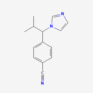 molecular formula C14H15N3 B14301713 4-[1-(1H-Imidazol-1-yl)-2-methylpropyl]benzonitrile CAS No. 112808-94-3