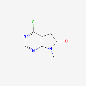 molecular formula C7H6ClN3O B1430176 4-Chloro-7-methyl-5,7-dihydro-6H-pyrrolo[2,3-D]pyrimidin-6-one CAS No. 1234616-35-3