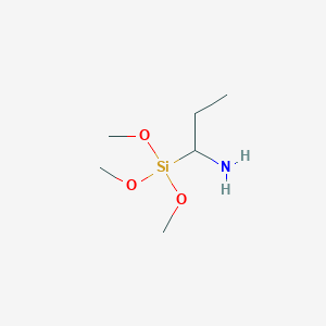 molecular formula C6H17NO3Si B14301790 1-(Trimethoxysilyl)propan-1-amine CAS No. 112309-66-7