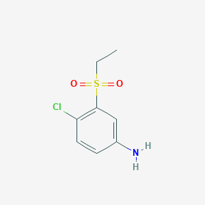 molecular formula C8H10ClNO2S B1430183 4-Chloro-3-(ethanesulfonyl)aniline CAS No. 1375473-92-9