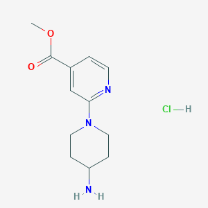 molecular formula C12H18ClN3O2 B1430185 Methyl 2-(4-aminopiperidin-1-yl)pyridine-4-carboxylate hydrochloride CAS No. 1375474-75-1