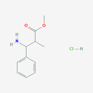 molecular formula C11H16ClNO2 B1430190 Methyl 3-amino-2-methyl-3-phenylpropanoate hydrochloride CAS No. 1375471-75-2