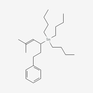 Tributyl(5-methyl-1-phenylhex-4-EN-3-YL)stannane