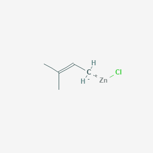 molecular formula C5H9ClZn B1430197 3-Methylbut-2-enylzinc chloride, 0.50 M in THF CAS No. 90472-65-4