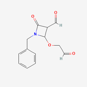 1-Benzyl-2-oxo-4-(2-oxoethoxy)azetidine-3-carbaldehyde