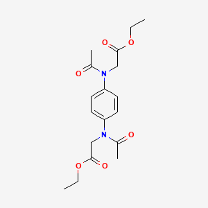 molecular formula C18H24N2O6 B1430198 ethyl 2-[N-acetyl-4-[acetyl-(2-ethoxy-2-oxoethyl)amino]anilino]acetate CAS No. 189194-00-1