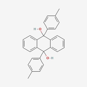 molecular formula C28H24O2 B14301983 9,10-Bis(4-methylphenyl)-9,10-dihydroanthracene-9,10-diol CAS No. 113096-95-0