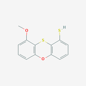 molecular formula C13H10O2S2 B14301995 9-Methoxyphenoxathiine-1-thiol CAS No. 120546-93-2