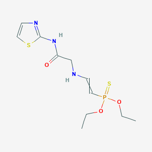 O,O-Diethyl [2-({2-oxo-2-[(1,3-thiazol-2-yl)amino]ethyl}amino)ethenyl]phosphonothioate