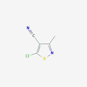 molecular formula C5H3ClN2S B1430203 5-Chloro-3-methyl-1,2-thiazole-4-carbonitrile CAS No. 25069-00-5