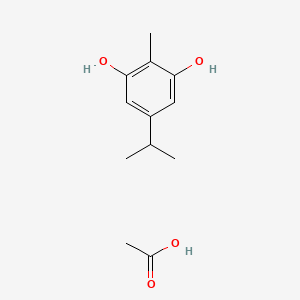 Acetic acid;2-methyl-5-propan-2-ylbenzene-1,3-diol