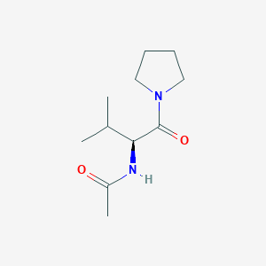 molecular formula C11H20N2O2 B14302065 N-[(2S)-3-methyl-1-oxo-1-pyrrolidin-1-ylbutan-2-yl]acetamide 