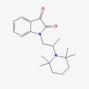 molecular formula C20H28N2O2 B14302073 1-[2-(2,2,6,6-Tetramethylpiperidin-1-yl)propyl]-1H-indole-2,3-dione CAS No. 114449-01-3