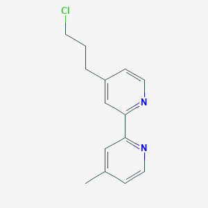 molecular formula C14H15ClN2 B14302079 4-(3-Chloropropyl)-4'-methyl-2,2'-bipyridine CAS No. 114527-26-3