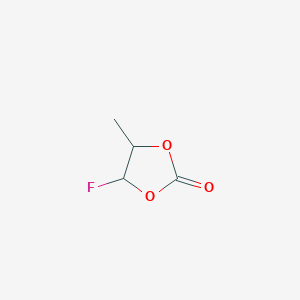 molecular formula C4H5FO3 B14302100 4-Fluoro-5-methyl-1,3-dioxolan-2-one CAS No. 114435-06-2