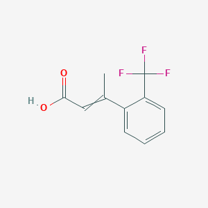 molecular formula C11H9F3O2 B1430214 3-[2-(Trifluoromethyl)phenyl]but-2-enoic acid CAS No. 143455-65-6