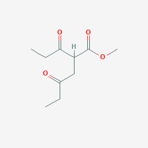 Hexanoic acid, 4-oxo-2-(1-oxopropyl)-, methyl ester