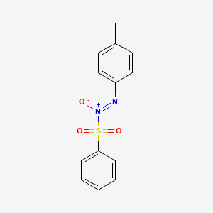 molecular formula C13H12N2O3S B14302156 (E)-1-(Benzenesulfonyl)-2-(4-methylphenyl)-1-oxo-1lambda~5~-diazene CAS No. 118209-12-4