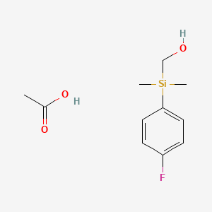 Acetic acid;[(4-fluorophenyl)-dimethylsilyl]methanol