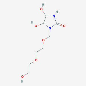 molecular formula C8H16N2O6 B14302168 4,5-Dihydroxy-1-{[2-(2-hydroxyethoxy)ethoxy]methyl}imidazolidin-2-one CAS No. 112675-22-6