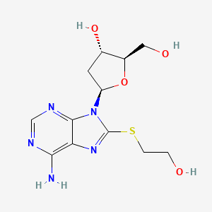 molecular formula C12H17N5O4S B1430217 2'-脱氧-8-[(2-羟乙基)硫烷基]腺苷 CAS No. 876380-66-4