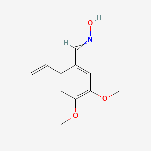 molecular formula C11H13NO3 B14302194 N-[(2-Ethenyl-4,5-dimethoxyphenyl)methylidene]hydroxylamine CAS No. 121607-64-5