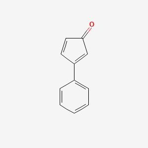 molecular formula C11H8O B14302220 3-Phenylcyclopenta-2,4-dien-1-one CAS No. 115373-99-4