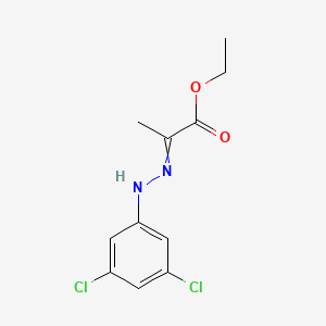 molecular formula C11H12Cl2N2O2 B1430223 丙酸，2-[(3,5-二氯苯基)腙]基]，乙酯 CAS No. 103855-01-2
