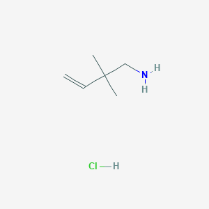 molecular formula C6H14ClN B1430227 2,2-Dimethylbut-3-en-1-amine hydrochloride CAS No. 389874-15-1