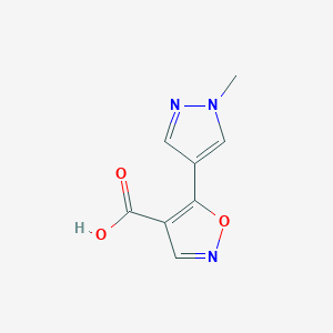 molecular formula C8H7N3O3 B1430232 5-(1-甲基-1H-吡唑-4-基)-1,2-恶唑-4-羧酸 CAS No. 1487669-94-2