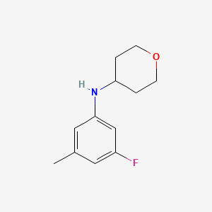 molecular formula C12H16FNO B1430234 N-(3-氟-5-甲基苯基)氧杂-4-胺 CAS No. 1532641-01-2
