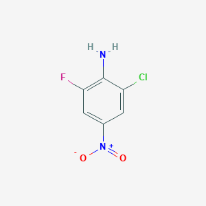 molecular formula C6H4ClFN2O2 B1430236 2-Chloro-6-fluoro-4-nitroaniline CAS No. 350-20-9