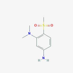 molecular formula C9H14N2O2S B1430238 3-(N,N-二甲基氨基)-4-甲磺酰基苯胺 CAS No. 1420800-40-3