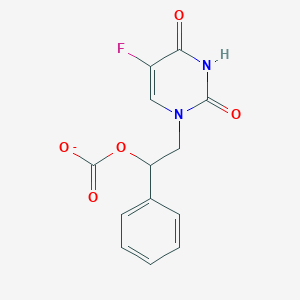 2-(5-Fluoro-2,4-dioxo-3,4-dihydropyrimidin-1(2H)-yl)-1-phenylethyl carbonate