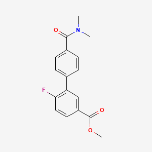 molecular formula C17H16FNO3 B1430239 Methyl 3-[4-(dimethylcarbamoyl)phenyl]-4-fluorobenzoate CAS No. 1420800-27-6