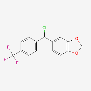 B1430244 5-(Chloro[4-(trifluoromethyl)phenyl]methyl)-1,3-benzodioxole CAS No. 1417543-27-1