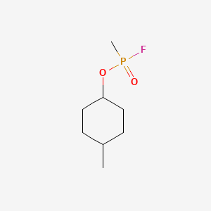 molecular formula C8H16FO2P B14302455 Phosphonofluoridic acid, methyl-, 4-methylcyclohexyl ester CAS No. 113548-87-1