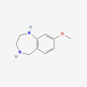 molecular formula C10H14N2O B1430252 8-methoxy-2,3,4,5-tetrahydro-1H-1,4-benzodiazepine CAS No. 1267873-98-2