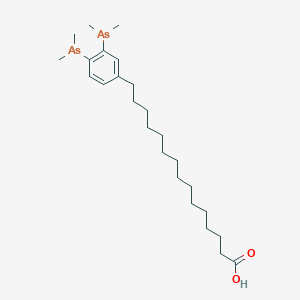 Benzenepentadecanoic acid, 3,4-bis(dimethylarsino)-