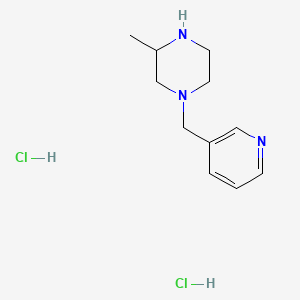 molecular formula C11H19Cl2N3 B1430257 3-Methyl-1-(pyridin-3-ylmethyl)piperazine dihydrochloride CAS No. 1803571-65-4