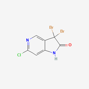 3,3-dibromo-6-chloro-1H,2H,3H-pyrrolo[3,2-c]pyridin-2-one