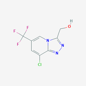 molecular formula C8H5ClF3N3O B1430262 [8-Chloro-6-(trifluoromethyl)-[1,2,4]triazolo[4,3-a]pyridin-3-yl]methanol CAS No. 1616500-62-9