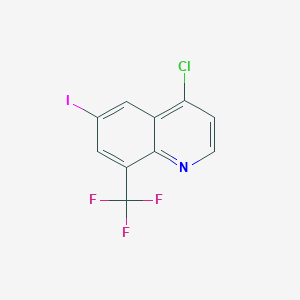 molecular formula C10H4ClF3IN B1430269 4-Chloro-6-iodo-8-(trifluoromethyl)quinoline CAS No. 1616500-67-4