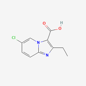 molecular formula C10H9ClN2O2 B1430271 6-氯-2-乙基咪唑并[1,2-a]吡啶-3-甲酸 CAS No. 1216142-18-5