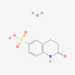 molecular formula C9H11NO5S B1430282 2-Oxo-3,4-dihydro-1H-quinoline-6-sulfonic acid hydrate CAS No. 1437794-84-7