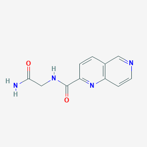 molecular formula C11H10N4O2 B1430286 2-(1,6-Naphthyridin-2-ylformamido)acetamide CAS No. 1565845-71-7