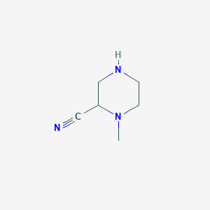 molecular formula C6H11N3 B1430289 1-Methylpiperazine-2-carbonitrile CAS No. 1488348-87-3