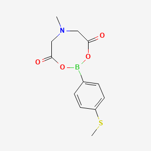molecular formula C12H14BNO4S B1430292 6-Methyl-2-[4-(methylsulfanyl)phenyl]-1,3,6,2-dioxazaborocane-4,8-dione CAS No. 2014379-39-4