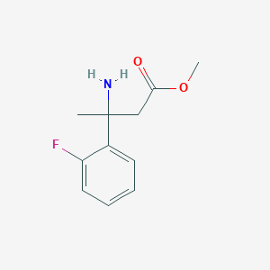 molecular formula C11H14FNO2 B1430293 Methyl 3-amino-3-(2-fluorophenyl)butanoate CAS No. 1511048-32-0