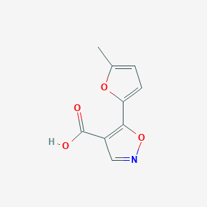 molecular formula C9H7NO4 B1430304 5-(5-甲基呋喃-2-基)-1,2-恶唑-4-羧酸 CAS No. 1469045-05-3
